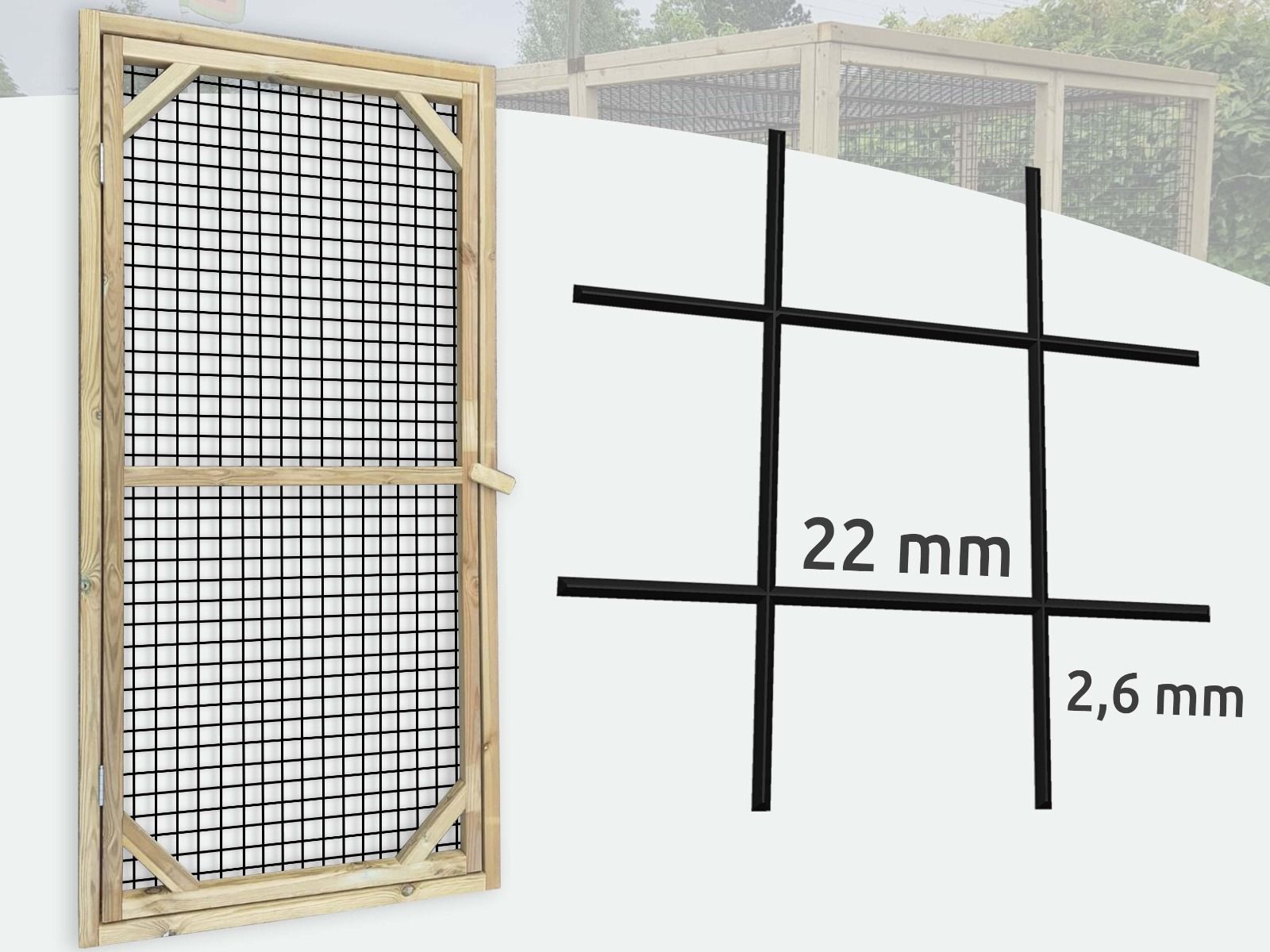 Volièrepaneel 22x22mm | Deurpaneel