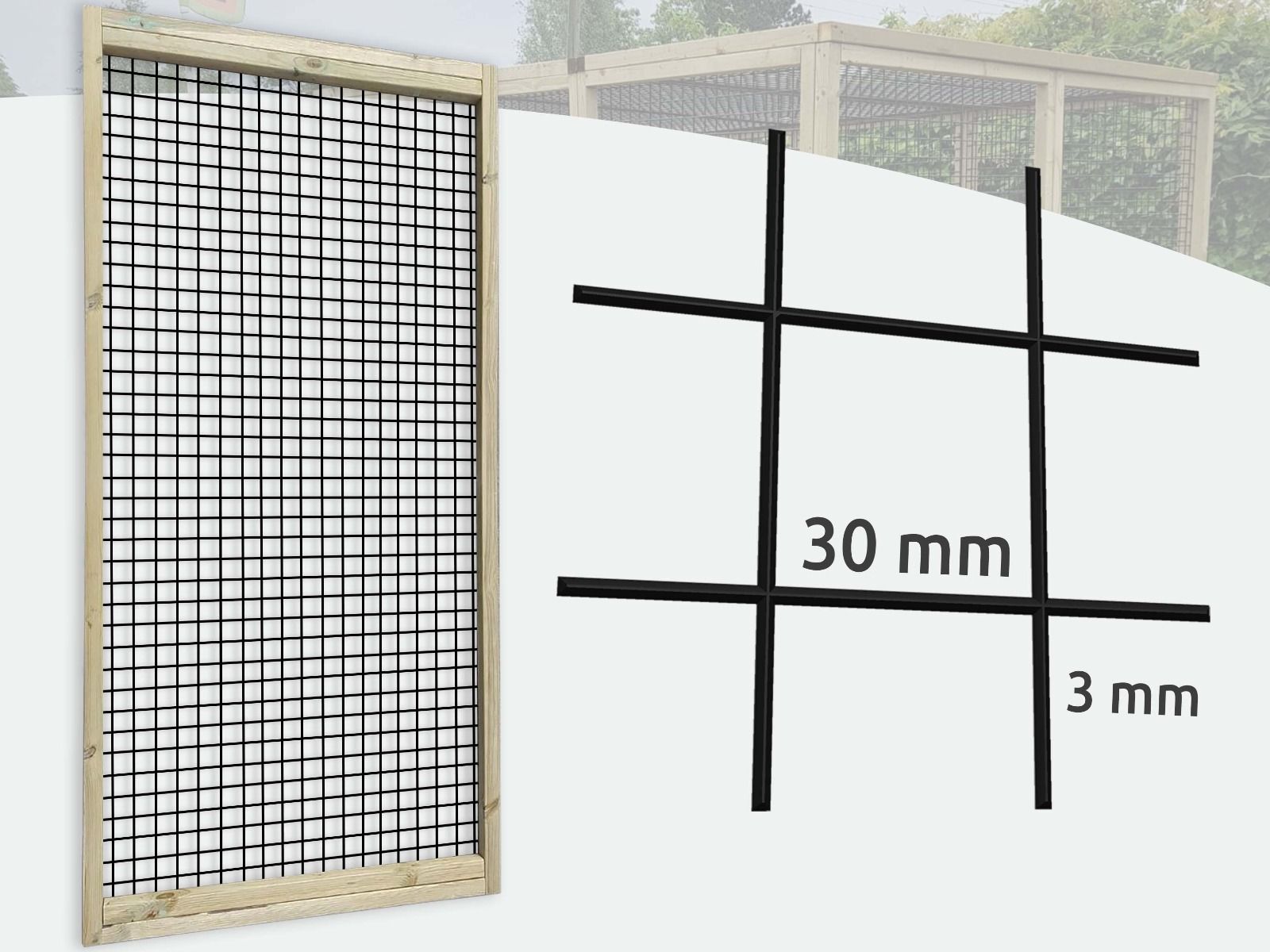 Volièrepaneel 30x30mm | Dakpaneel